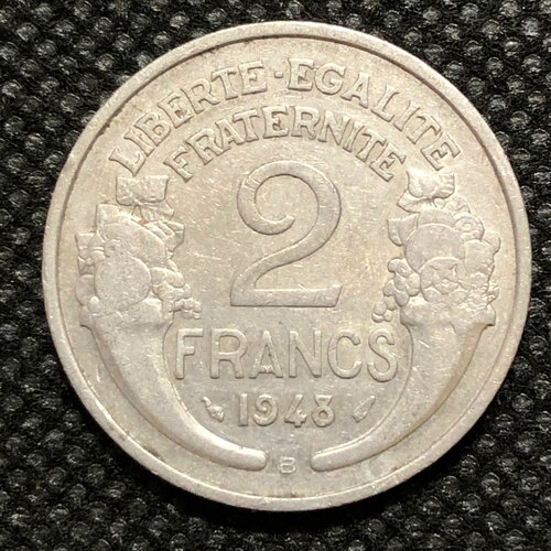 Монета Франция 2 Франка 1948 год #2-2