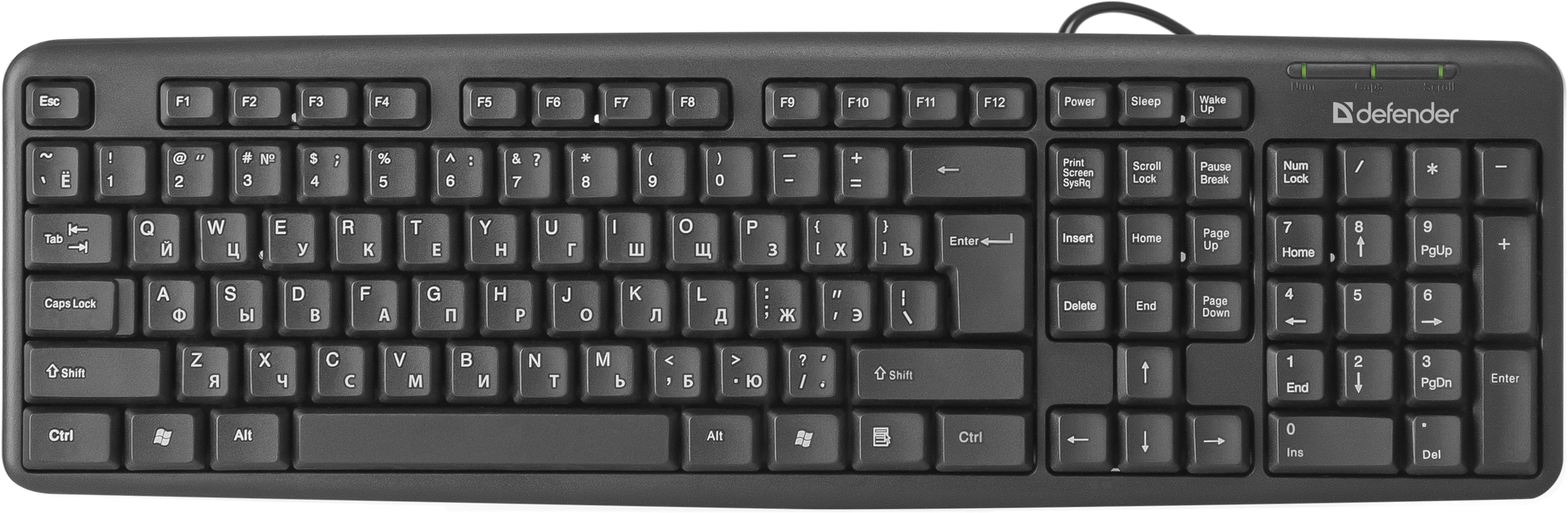Клавиатура и мышь комплект USB проводной Defender Dakota,черный - фотография № 11