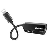 Разветвитель Baseus Lightning - 2 x Lightning (L37), 0.12 м, черный