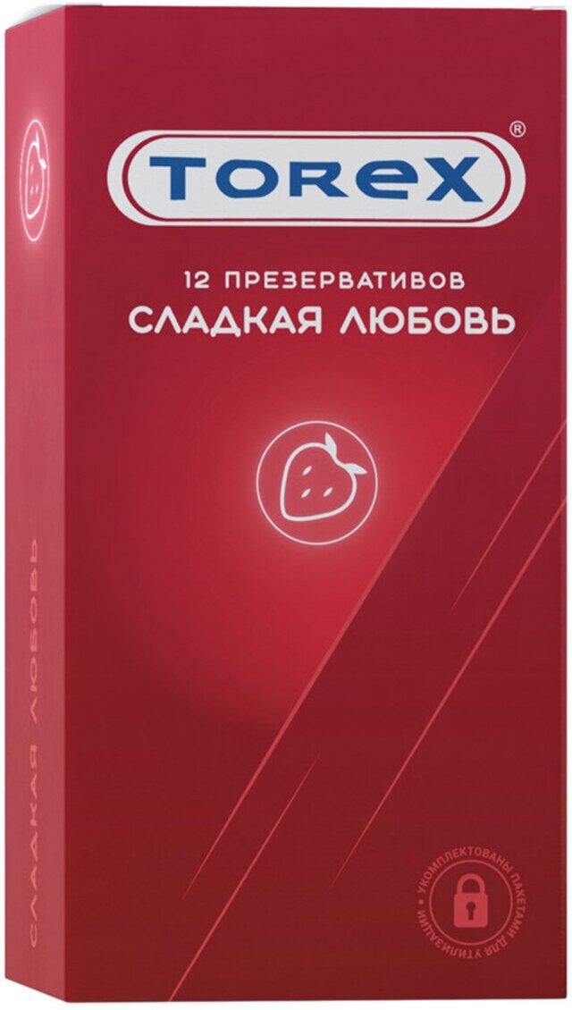 Презервативы сладкая любовь TOREX латекс, №12, 18 см 00914