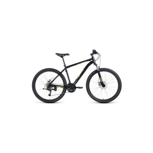 Велосипед FORWARD KATANA 27,5 D (27,5 24 ск. рост. 18) 2023, черный/ярко-зеленый. IB3F7Q164XBKBGN