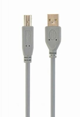 Кабель для принтера USB 2.0 Filum FL-C-U2-AM-BM-1.8M 1.8 м, разъемы: USB A male-USB B male, серый