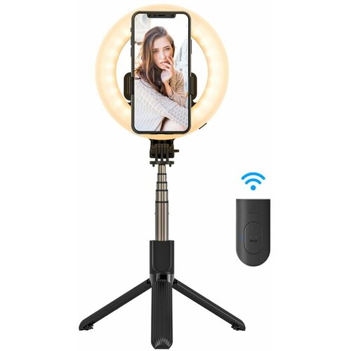 Штатив BlitzWolf BW-BS8 Pro Fill Light Selfie Stick Tripod Foldable Black 3393₽