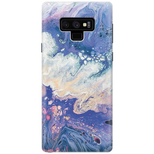 фото Cиликоновый чехол на samsung galaxy note 9 / самсунг ноут 9 с принтом "фиолетовый мрамор" gosso
