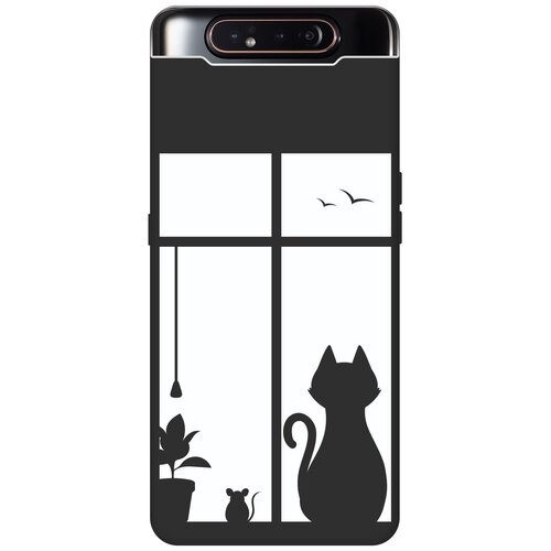 RE: PA Чехол - накладка Soft Sense для Samsung Galaxy A80 с 3D принтом Cat and Mouse черный