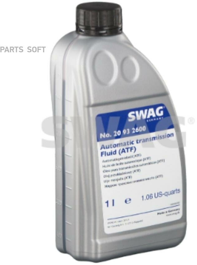 SWAG 20932600 Масло ATF 1л Automatic Transmission Fluid Красное