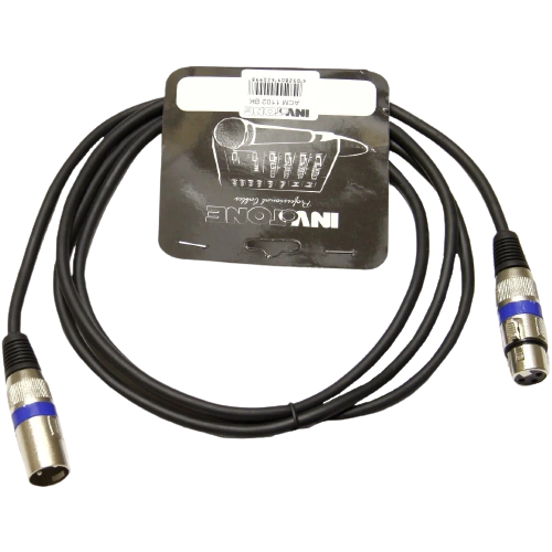 Кабель микрофонный XLR - XLR INVOTONE ACM1102/BK 2м защитный порог для кабеля invotone cg2cn