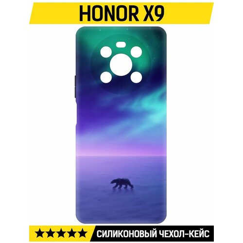 Чехол-накладка Krutoff Soft Case Северное Сияние для Honor X9 черный чехол накладка krutoff soft case северное сияние для honor magic 5 lite черный