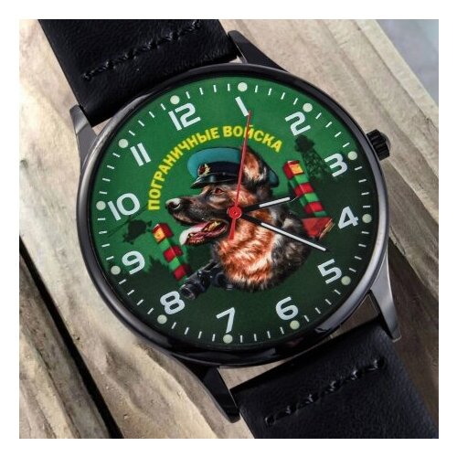 фото Наручные часы командирские наручные часы "пограничная овчарка", черный военпро