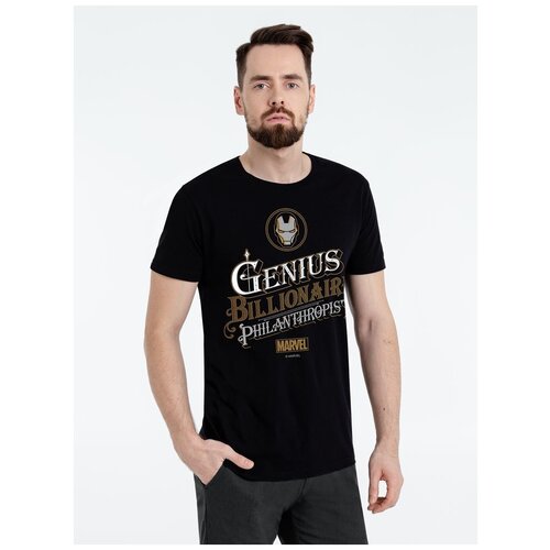 фото Футболка tony stark genius, черная, размер xxl marvel by 111