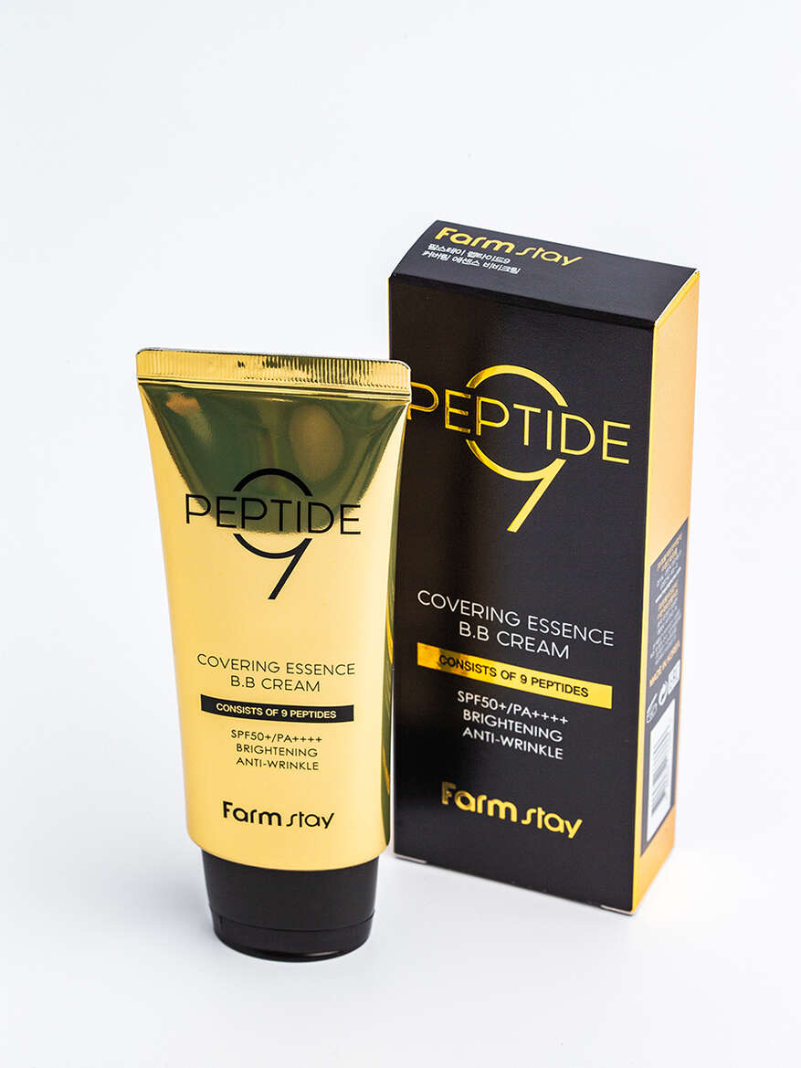 FarmStay Омолаживающий BB-крем с пептидами Peptide9 Covering Essence B.B Cream SPF50+/PA++++ 50 ml.