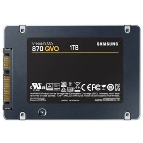 SSD 2.5" Samsung 1.0 Tb 870 QVO Series (SATA3 до 560/530 Мбит / с 98000 IOPs 3D QLC DDR4 1 Гб MGX 7 мм)