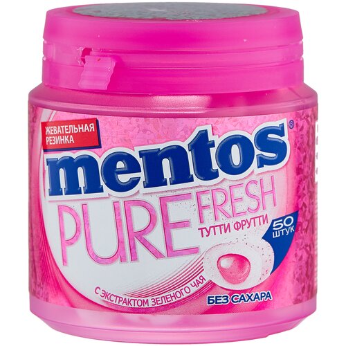 фото Жевательная резинка mentos pure fresh тутти-фрутти без сахара 100 г