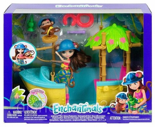 Mattel GFN58 Enchantimals джунгли лодка