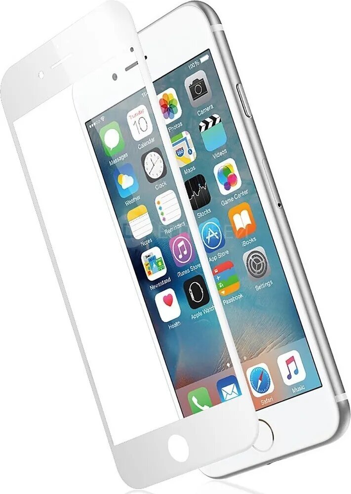 Защитное стекло 3D Tempered Glass для Apple iPhone 7 / iPhone 8 полный клей ( белая рамка )