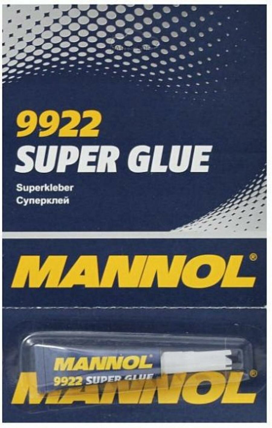 MANNOL 2439 MANNOL SUPER GLUE Суперклей блистер (0.03L)