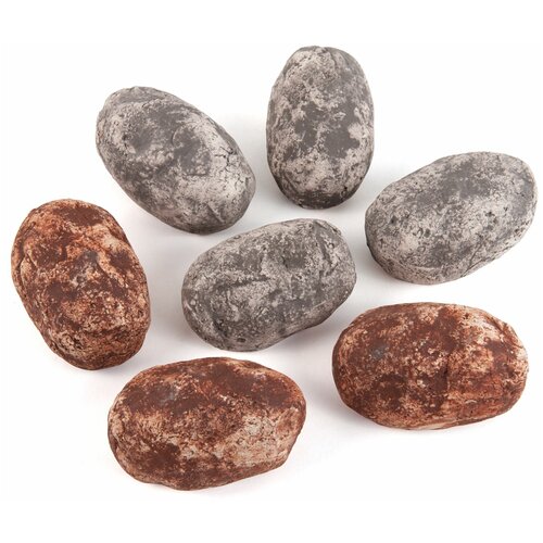 Набор Bioteplo из 7 смешанных серых и коричневых камней для биокаминов