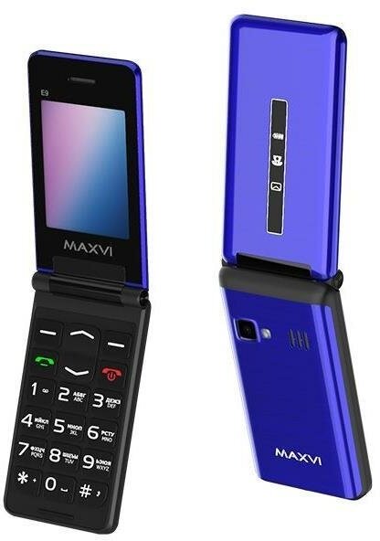 Мобильный телефон Maxvi E9 Синий - фотография № 10