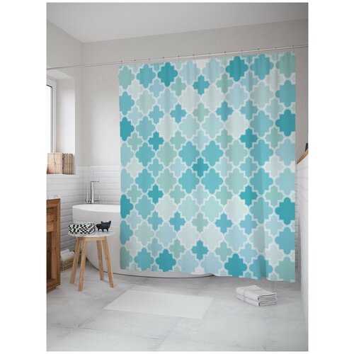 фото Штора для ванной joyarty фигурные знаки 180х200 (sc-13247)