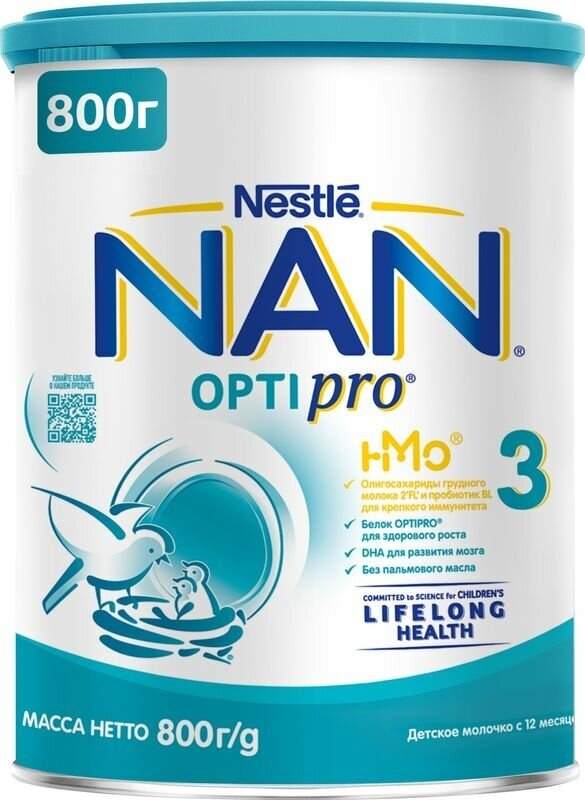 Смесь Nan 3 Optipro молочная с 12 месяцев