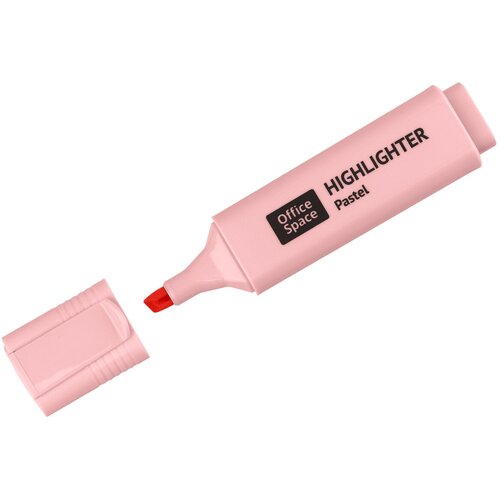 Текстовыделитель OfficeSpace пастельный цвет, розовый, 1-5мм