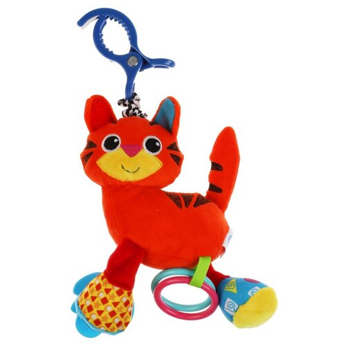 фото Текстильная подвеска умка тигр, с вибрацией, на блистере (rv-t4)