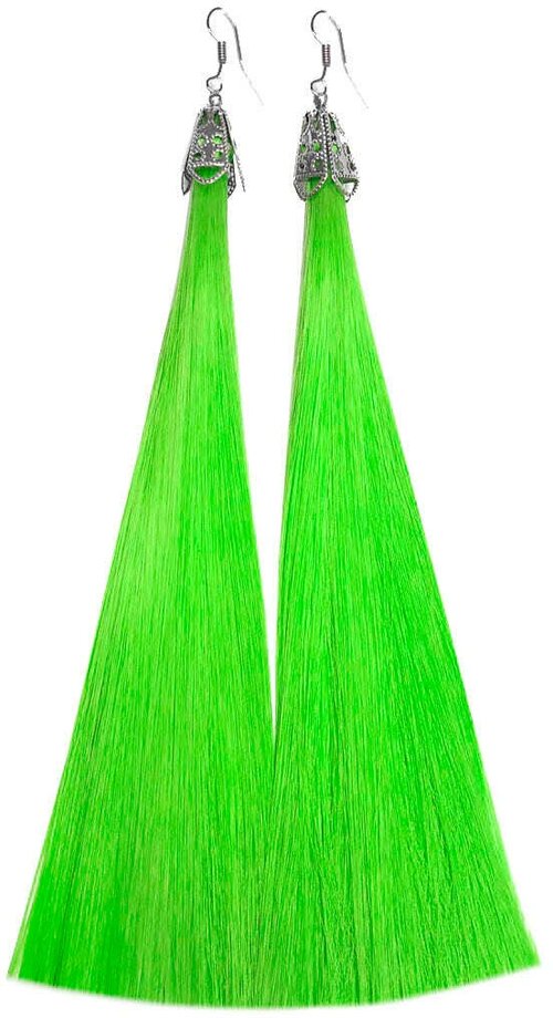 Серьги с подвесками Hairshop, серебряный, зеленый