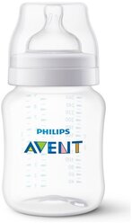 Philips AVENT Детская бутылочка Anti-colic SCF813/17, 260 мл, с 1 месяцев, белый/прозрачный