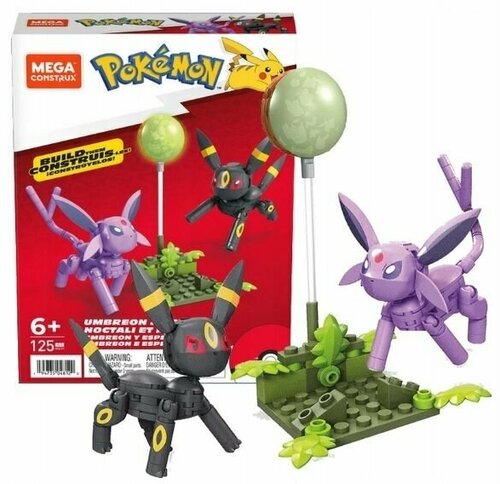 Конструктор Покемон Амбреон и Эспеон Билд Mattel Mega Construx Pokemon, 125 элементов