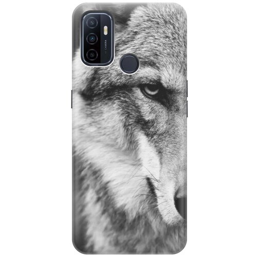 фото Cиликоновый чехол на oppo a53 (2020) / a32 / оппо а53 2020 / а32 с принтом "спокойный волк" gosso