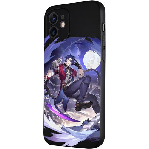 Силиконовый чехол с защитой камеры Mcover для Apple iPhone 12 mini Honkai Impact, Сампо