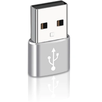 Переходник PALMEXX USB2.0 (m) - USB Type-C (f), серебристый