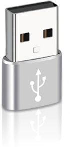 Переходник PALMEXX USB2.0 (m) - USB Type-C (f), серебристый