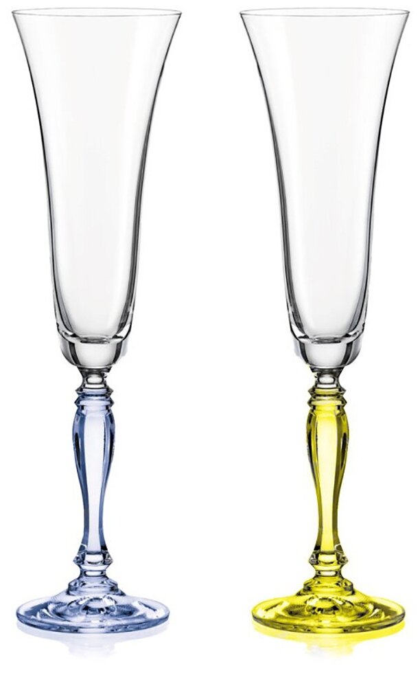 Набор бокалов Bohemia Crystal Виктория для шампанского, D4646, 180 мл, 6 шт. - фотография № 2