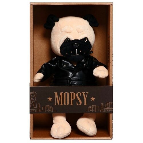 MOPSY Мягкая игрушка «Мопс Мопси в кожаной куртке», 20 см