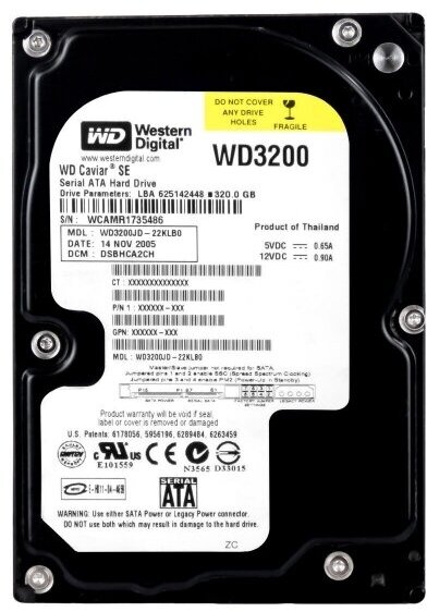 Жесткий диск Western Digital WD3200JD 320Gb SATA 3.5" HDD