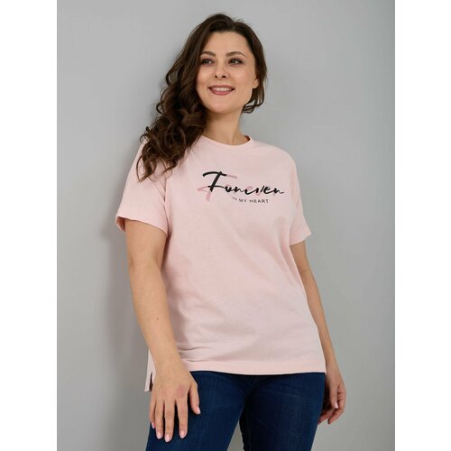 Футболка Алтекс, размер 52, розовый футболка женская однотонная из хлопка