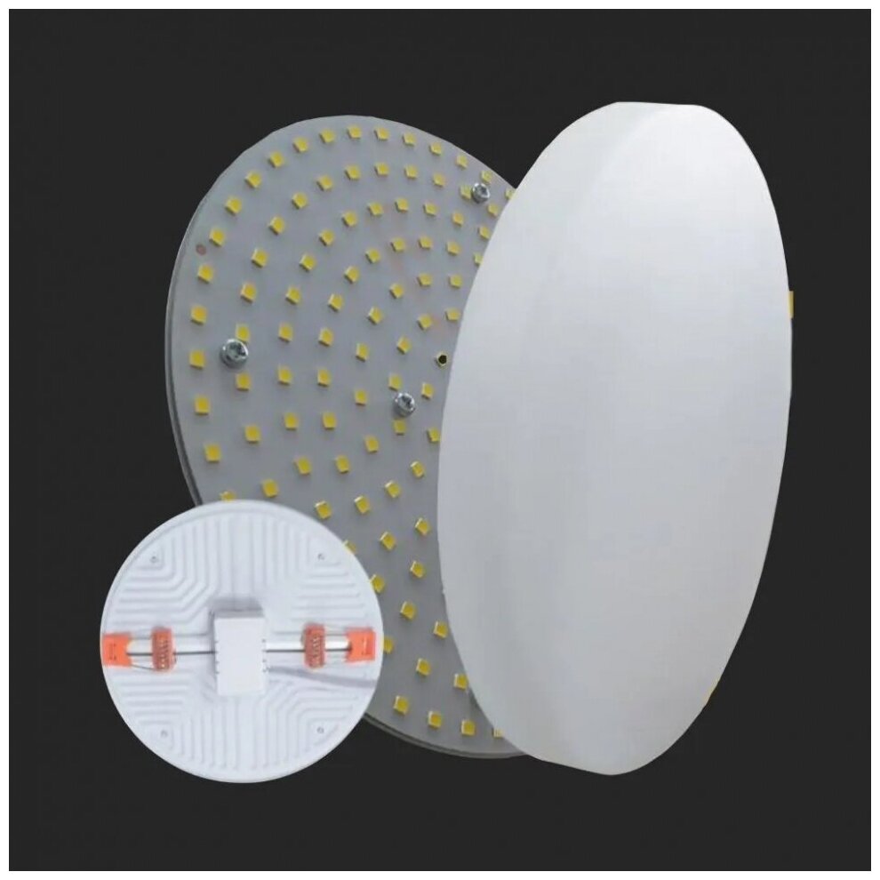 Встраиваемый светодиодный светильник EKS LOFT - LED панель круглая безрамочная (22 Вт, 2000ЛМ, 4200К) - фотография № 13
