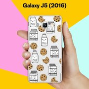 Силиконовый чехол на Samsung Galaxy J5 (2016) Печеньки и молоко / для Самсунг Галакси Джи 5 2016