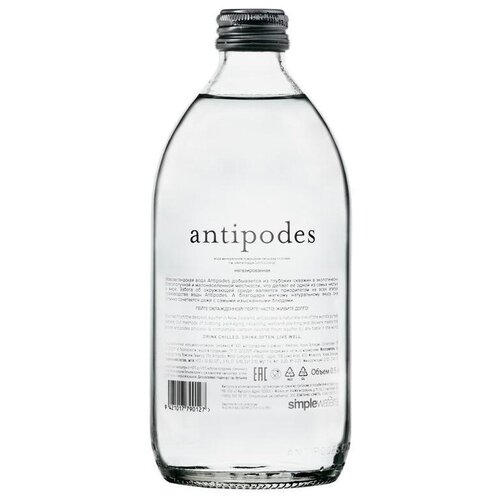 Вода минеральная Antipodes негазированная стекло, 24 шт. по 0.5 л