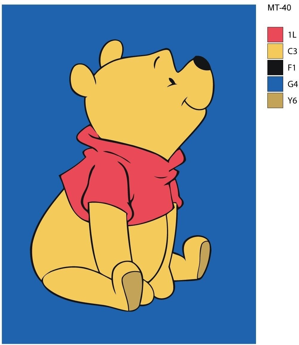 Детская картина по номерам MT-40 "Мультсериал Винни-Пух и все-все-все. Винни-Пух" 20х30
