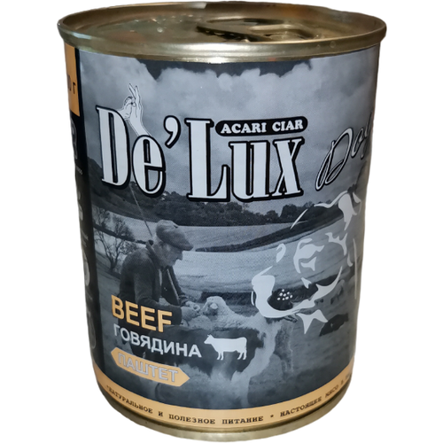 DeLux Dog Human Grade Говядина, паштет 400 гр.