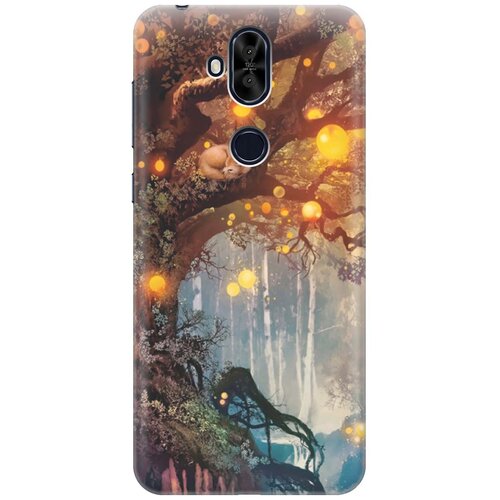 фото Cиликоновый чехол на asus zenfone 5q / 5 lite zc600kl / асус зенфон 5 кью / 5 лайт с принтом "лиса на древе" gosso