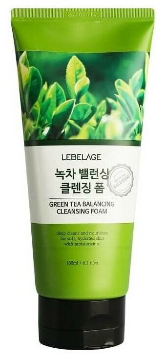 Lebelage балансирующая пенка с экстрактом зеленого чая, 180 мл, 180 г