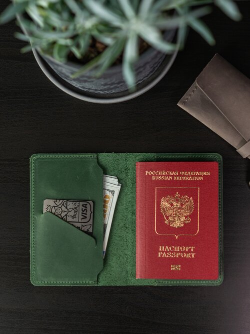 Обложка для паспорта FILIN GOODS, зеленый