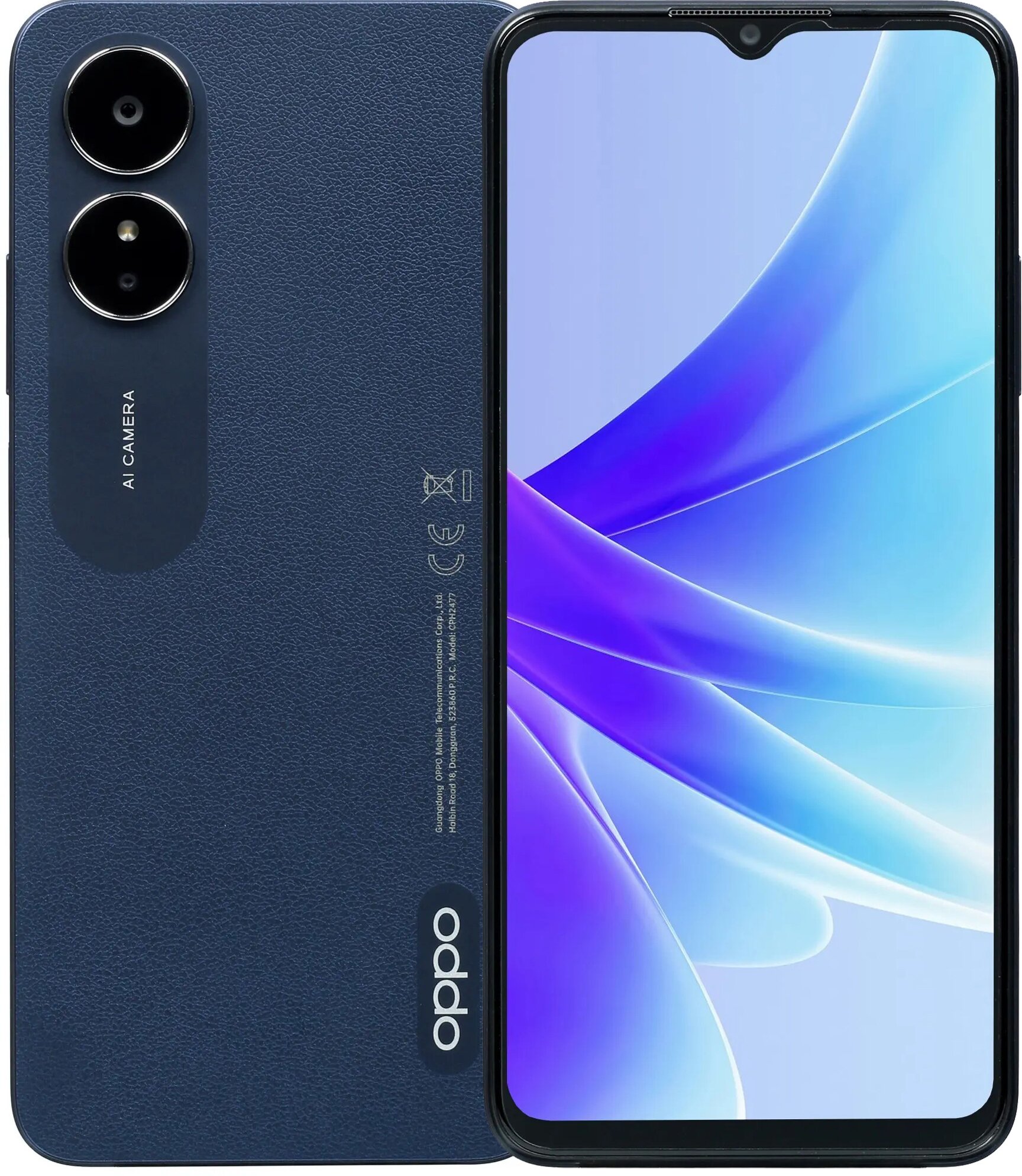 Смартфон OPPO A17 4/64 ГБ Global, Dual nano SIM, темно-синий