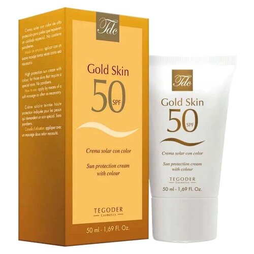 Tegor (Tegoder) Gold Skin SPF-50 Солнцезащитный крем особого действия, 50 мл.