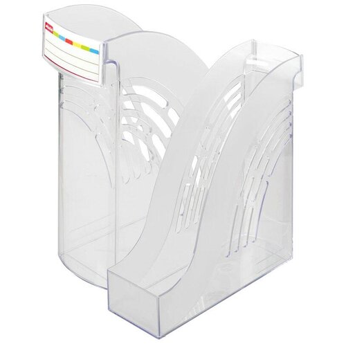 Вертикальный накопитель Attache пластиковый прозрачный ширина 95 мм (2 штуки в упаковке) 877381