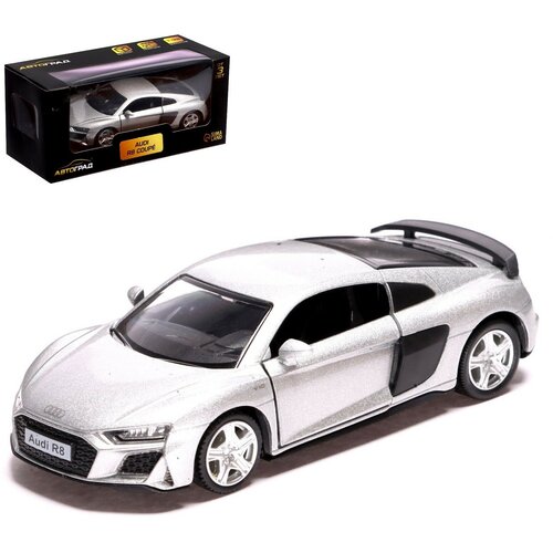 Машина металлическая AUDI R8 COUPE, 1:32, инерция, открываются двери, цвет серый