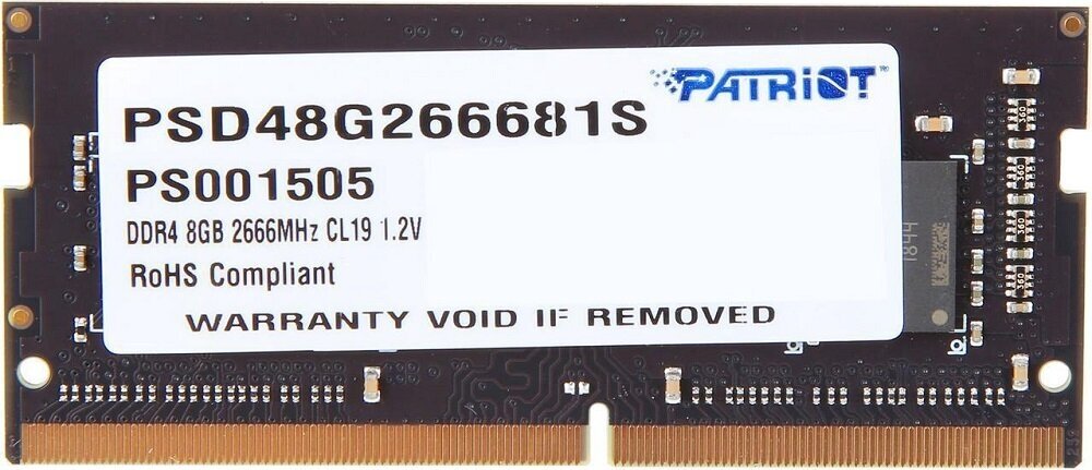 Память SODIMM DDR4 PC4-21300 Patriot PSD48G266681S, 8Гб, 1.2 В - фотография № 16